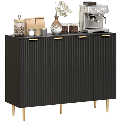 Modern Kitchen Cabinet, Sideboard with Adjustable Shelves, Black Bar Cabinets at Gallery Canada