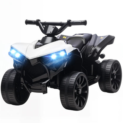 6V Kids ATV, 4 Wheeler Ride On Car, White Electric Ride-On Toys Black, White at Gallery Canada