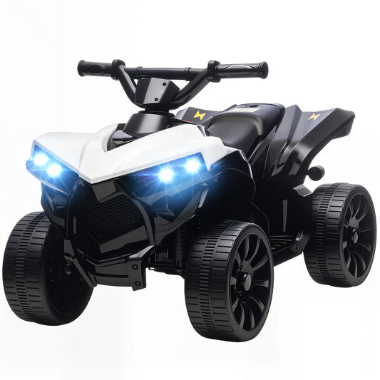 6V Kids ATV, 4 Wheeler Ride On Car, White Electric Ride-On Toys Black, White at Gallery Canada