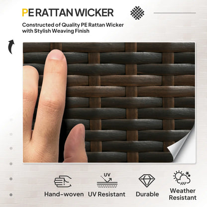 3-Piece Patio Set with Cushions, PE Rattan Sofa, Glass Table, Cream White Patio Furniture Sets at Gallery Canada