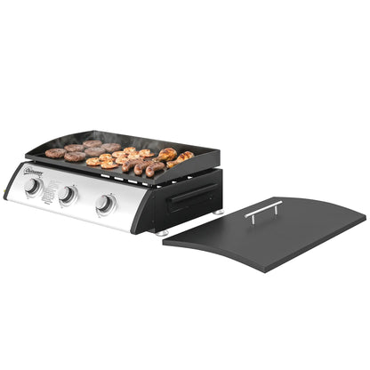 Propane Gas Grill, 3 Burners 8530 BTU, Black Propane Gas Grills Black, Silver at Gallery Canada