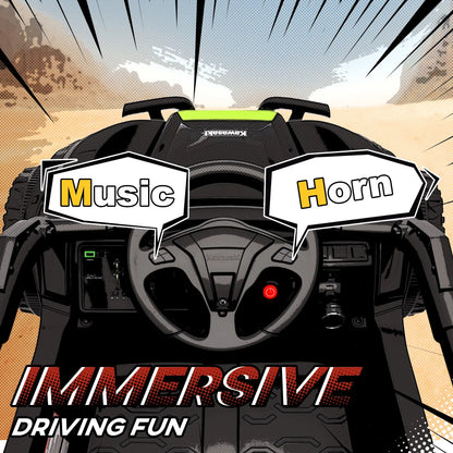 12V Ride On Truck, KAWASAKI TERYX KRX 2WD Kids Electric Car, Black Electric Toy Cars at Gallery Canada