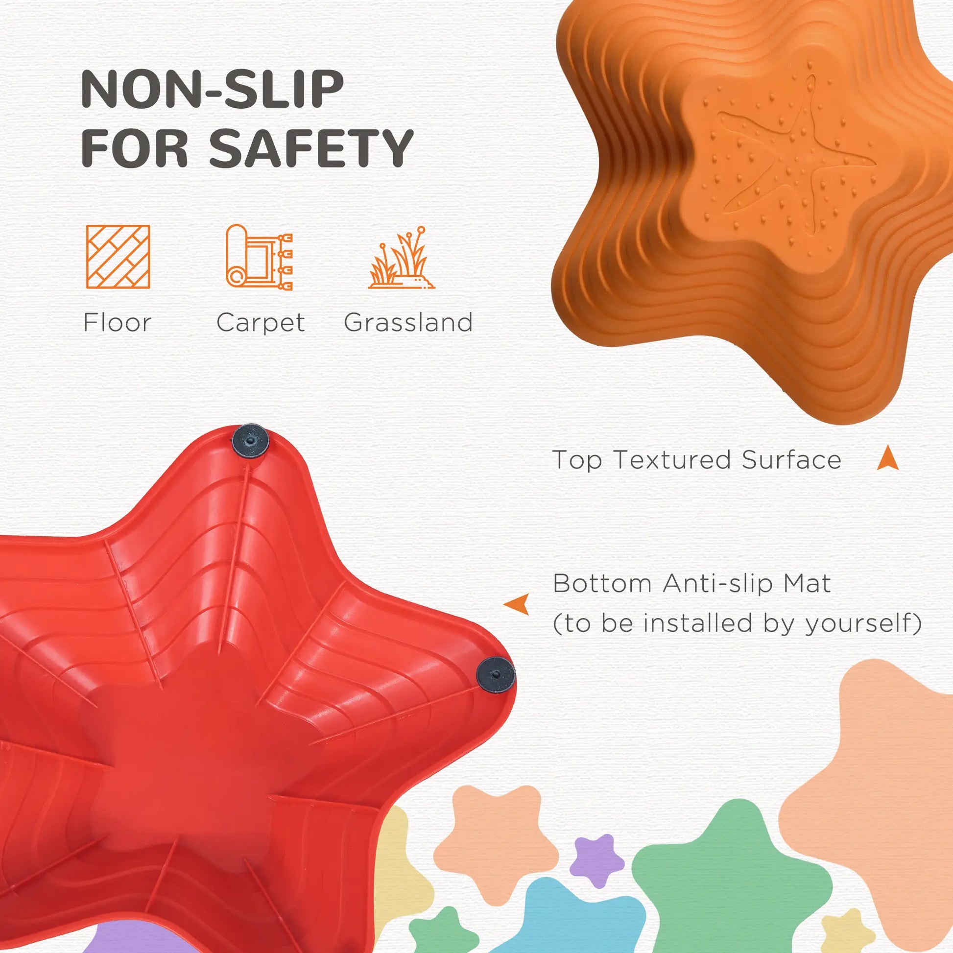 11PCs Larger Size Balance Stepping Stones, Non-slip Bottom, Stackable Obstacle Course Gym Sets & Swings at Gallery Canada