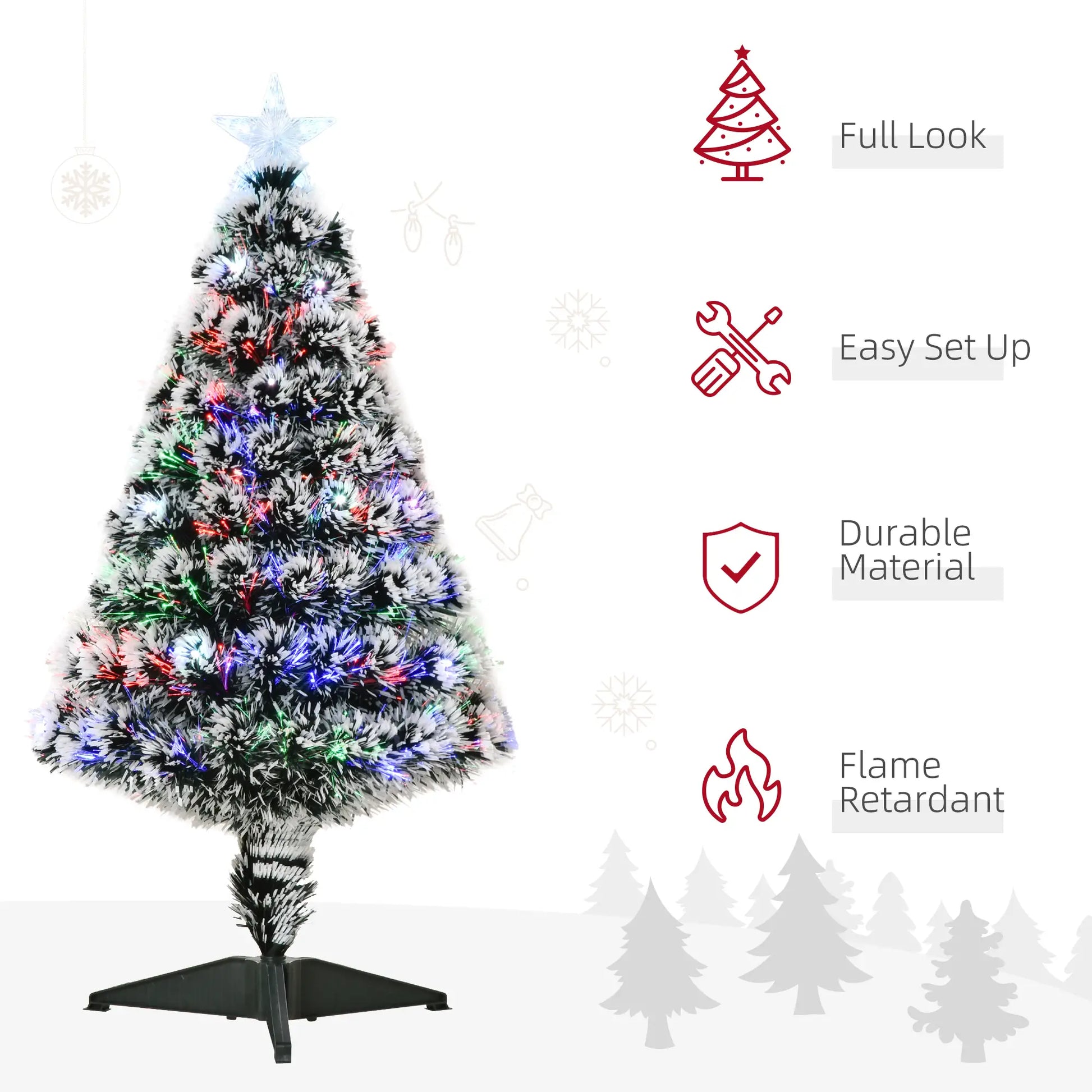 3ft Pre-Lit LED Optical Fiber Christmas Tree w/ Stand Pre Lit Christmas Trees at Gallery Canada