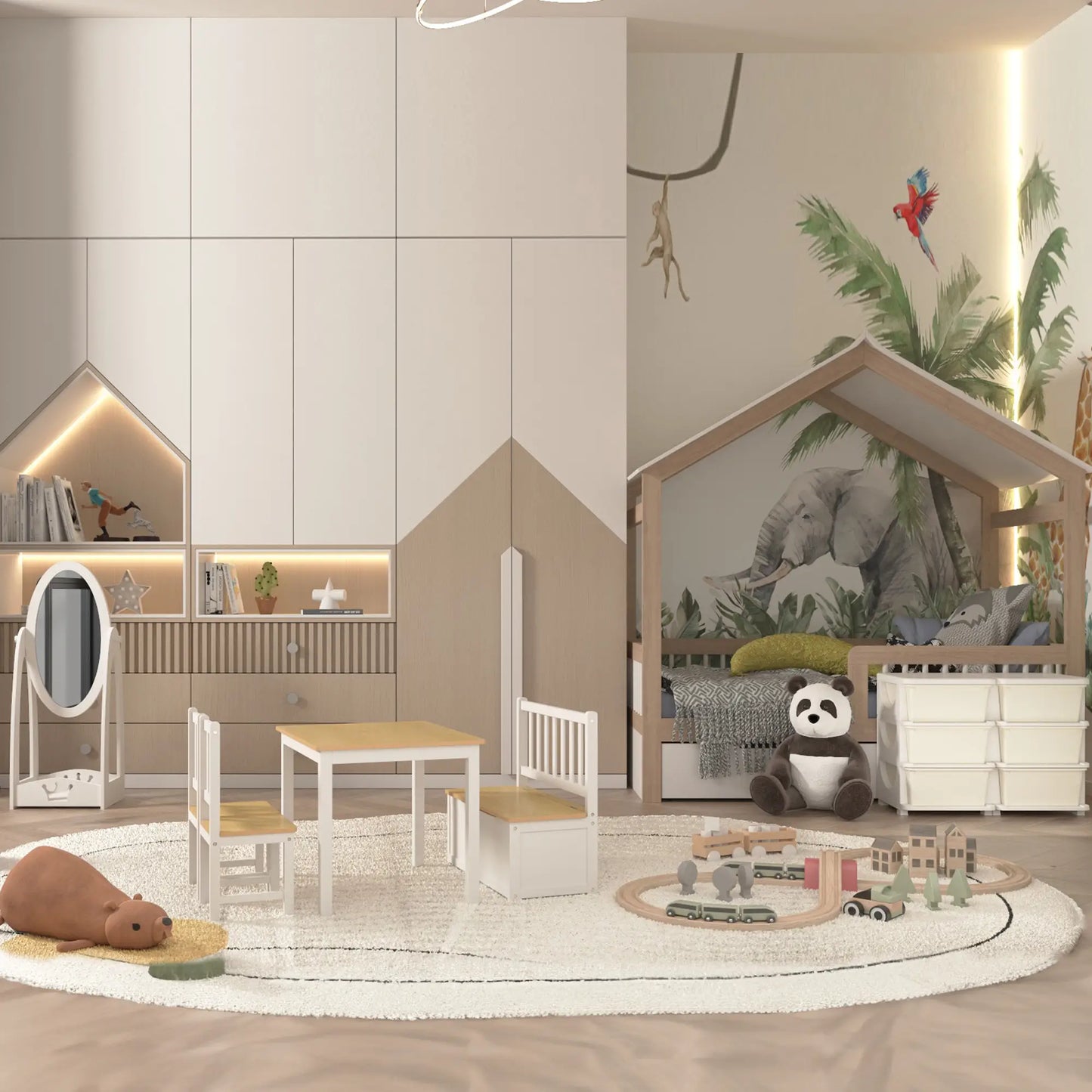 3 Tier Kids Toy Organizer, 6 Plastic Drawers, Cream White Baby & Kids Storage at Gallery Canada