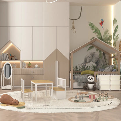 3 Tier Kids Toy Organizer, 6 Plastic Drawers, Cream White Baby & Kids Storage at Gallery Canada