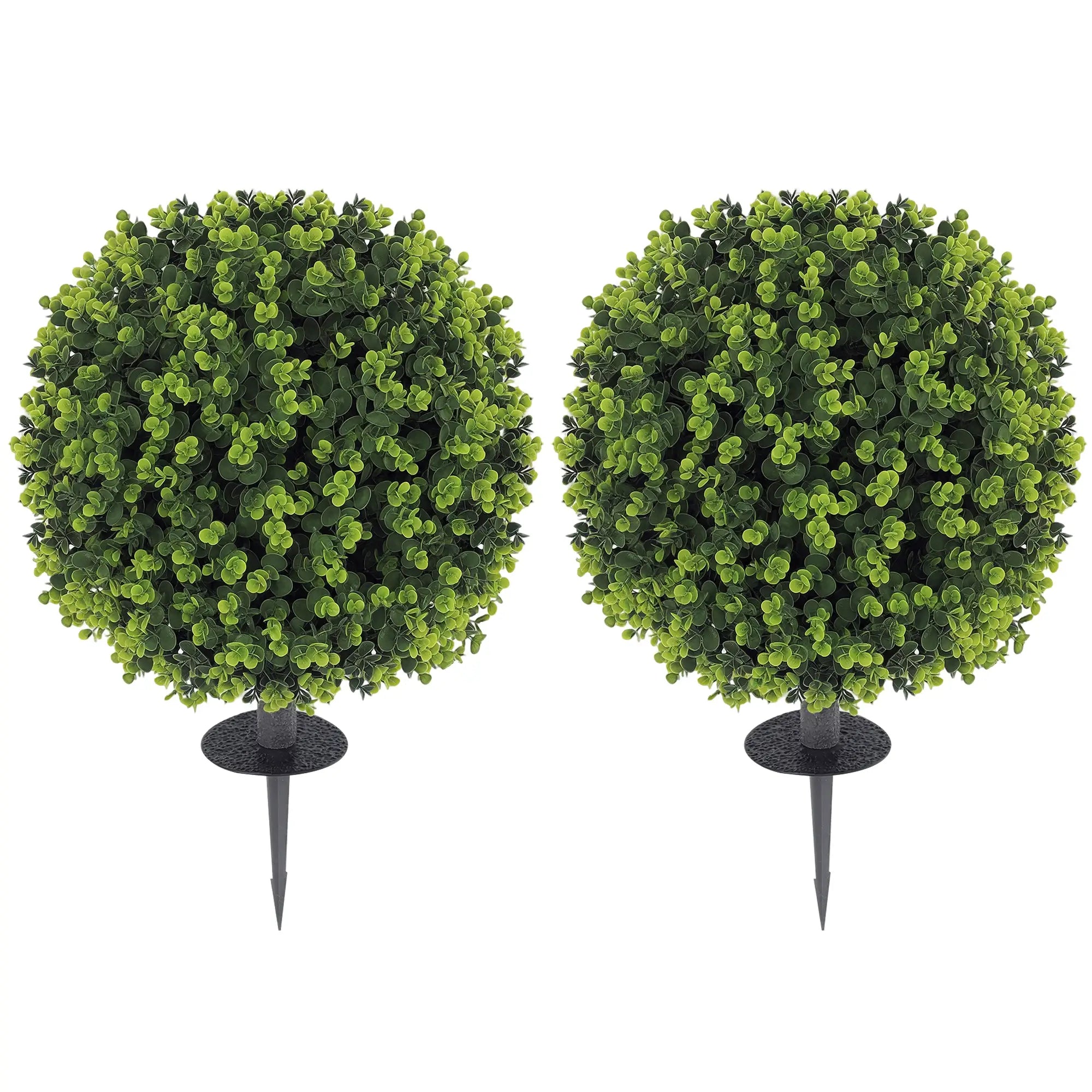 2 Pack 1.3ft Artificial Eucalyptus Topiary, UV Resistant Faux Greenery Artificial Trees at Gallery Canada