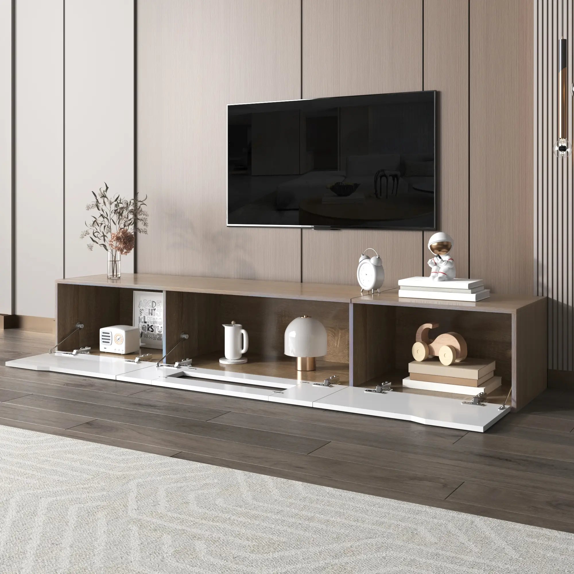 Modern TV Stand With LED Lighting, 71