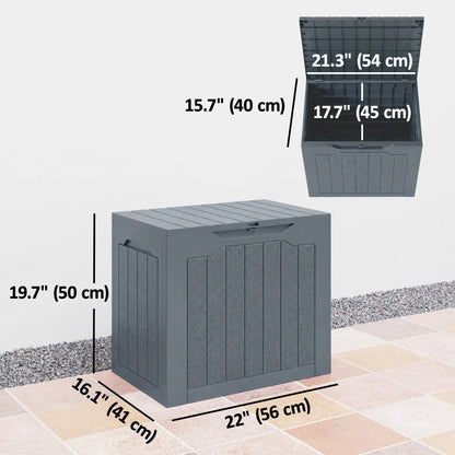 30 Gallon Resin Deck Box, Outdoor Storage Container Light Grey, Light Grey Deck Box & Outdoor Storage at Gallery Canada