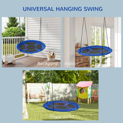 43.25" Saucer Swing, Adjustable Rope Seat, Indoor Outdoor, Blue Gym Sets & Swings at Gallery Canada