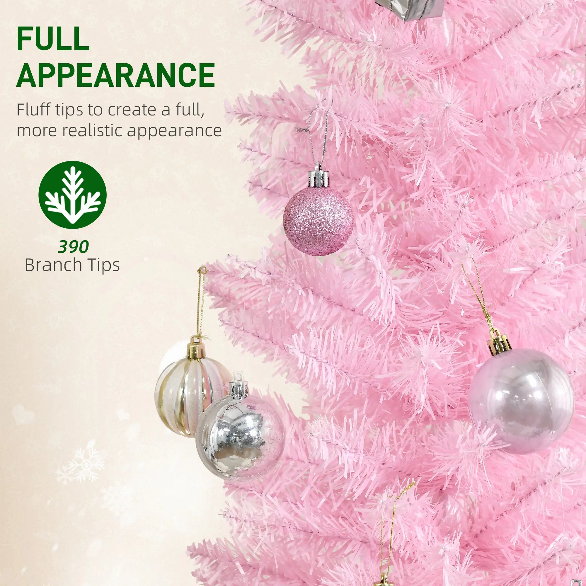 6' Slim Artificial Christmas Tree, Realistic Branches, Sturdy Metal Stand, Pink Pencil Christmas Trees at Gallery Canada