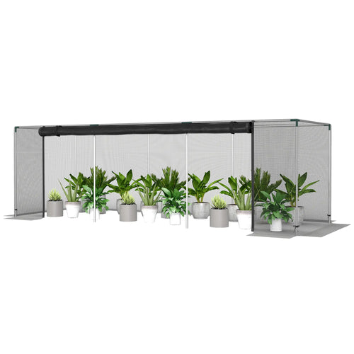 Galvanized Steel Crop Cage, Plant Protection Tent, 12' x 4', Black