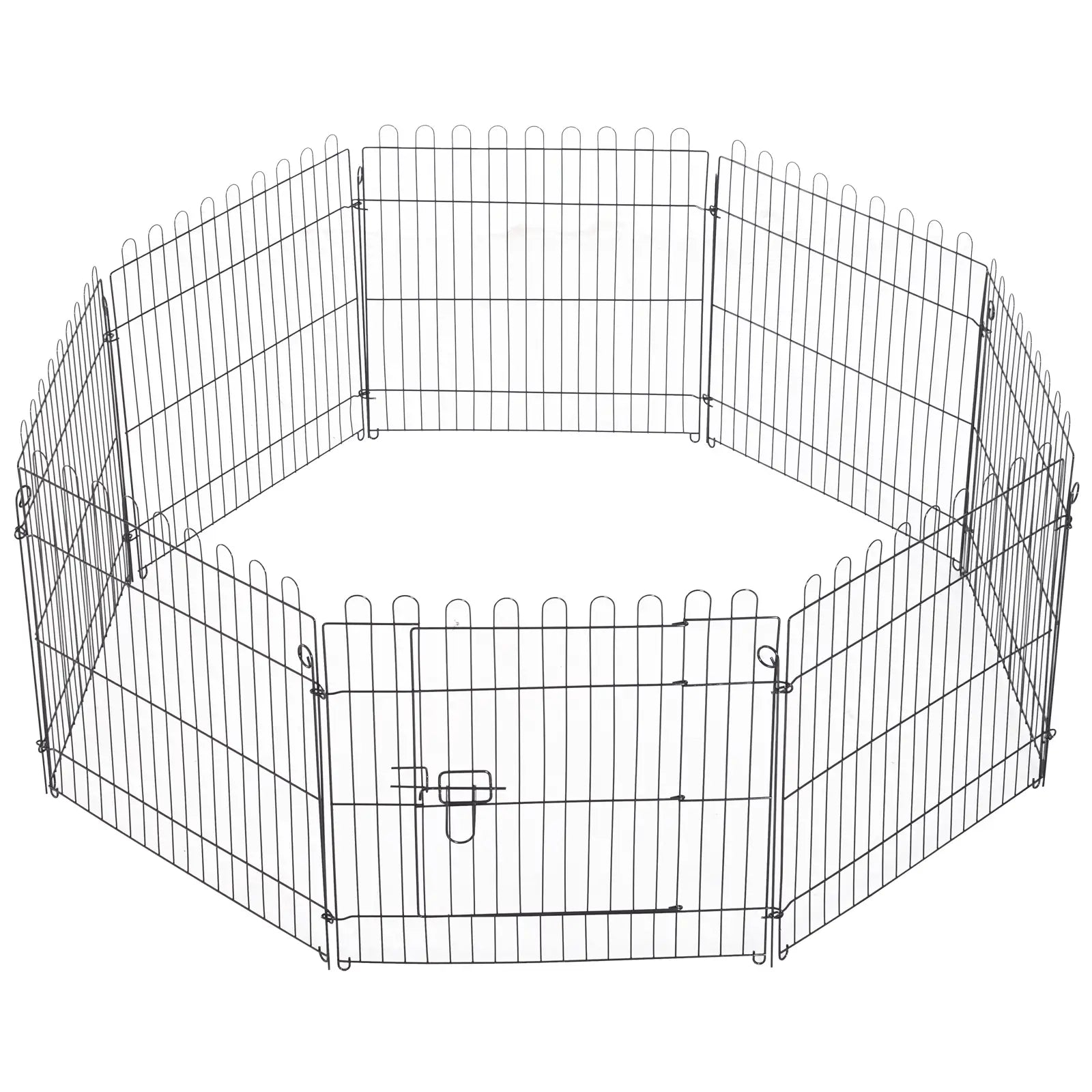24inch 8-Panel Foldable Dog Playpen, Black Houses, Kennels & Pens Black at Gallery Canada