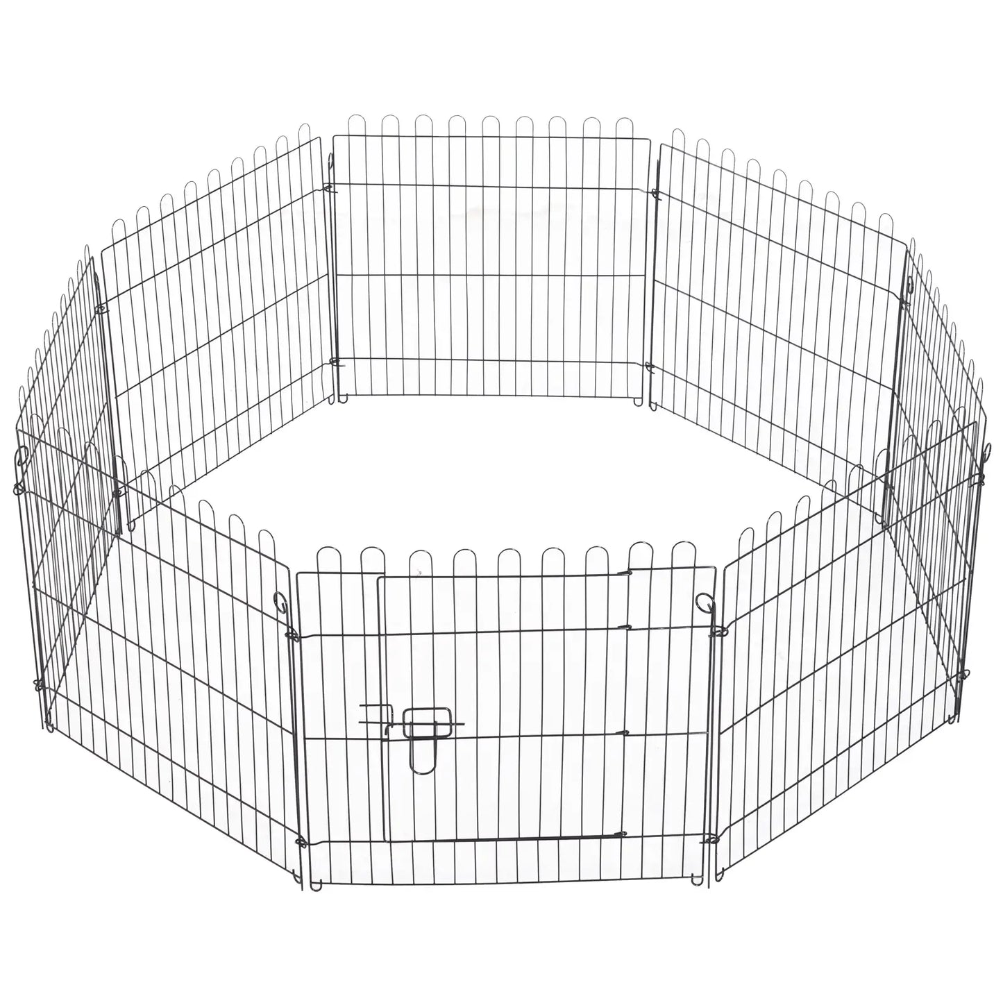 24inch 8-Panel Foldable Dog Playpen, Black Houses, Kennels & Pens Black at Gallery Canada