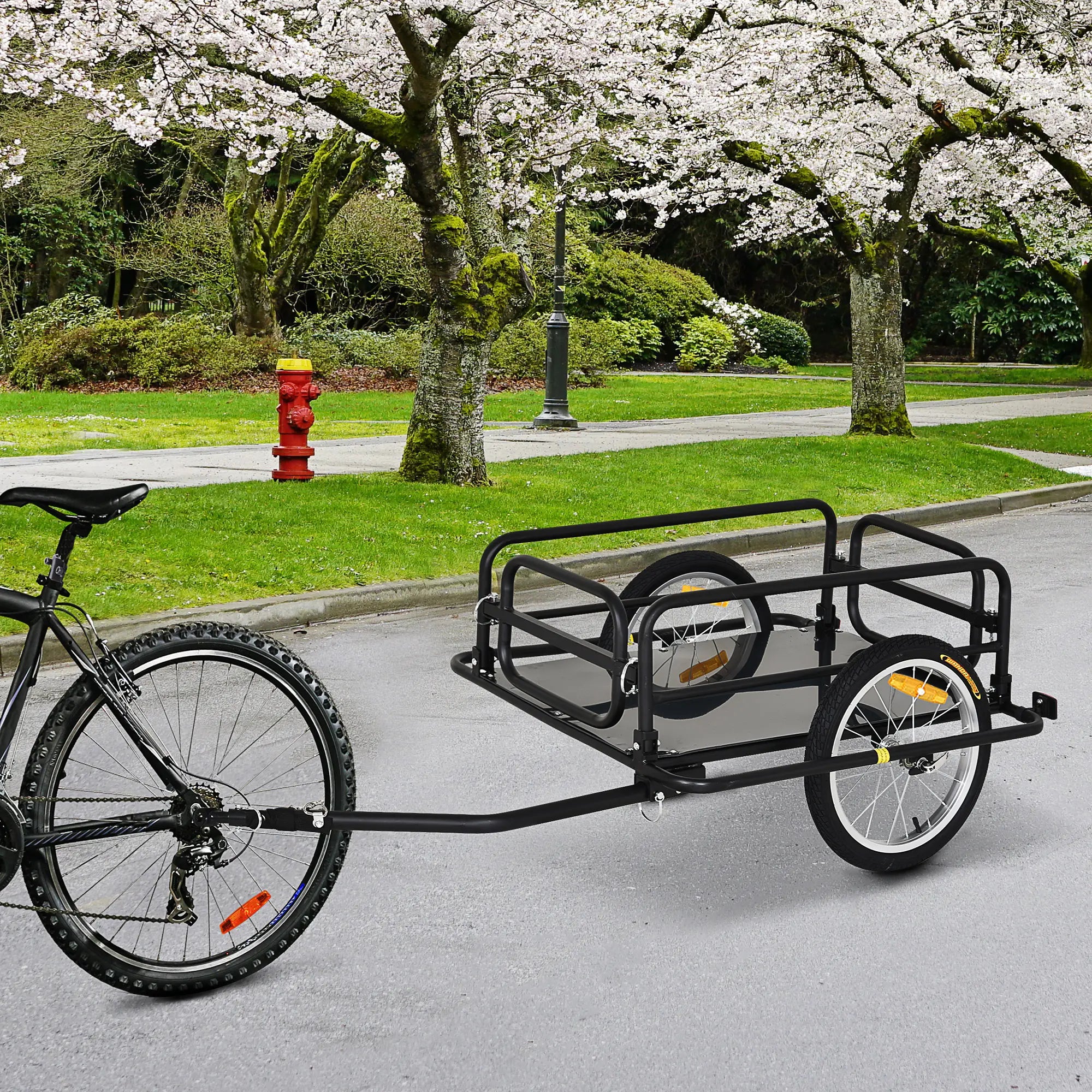 Folding Bicycle Cargo Trailer, Utility Bike Cart, Black Bike Cargo Trailers at Gallery Canada