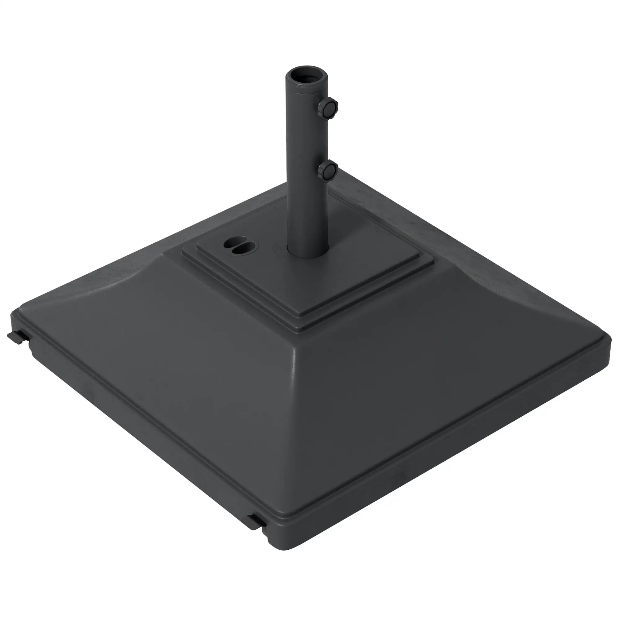Square Umbrella Base With Wheels, 99 Lbs Water Or 132 Lbs Sand Filled, Black Umbrella Bases Black at Gallery Canada