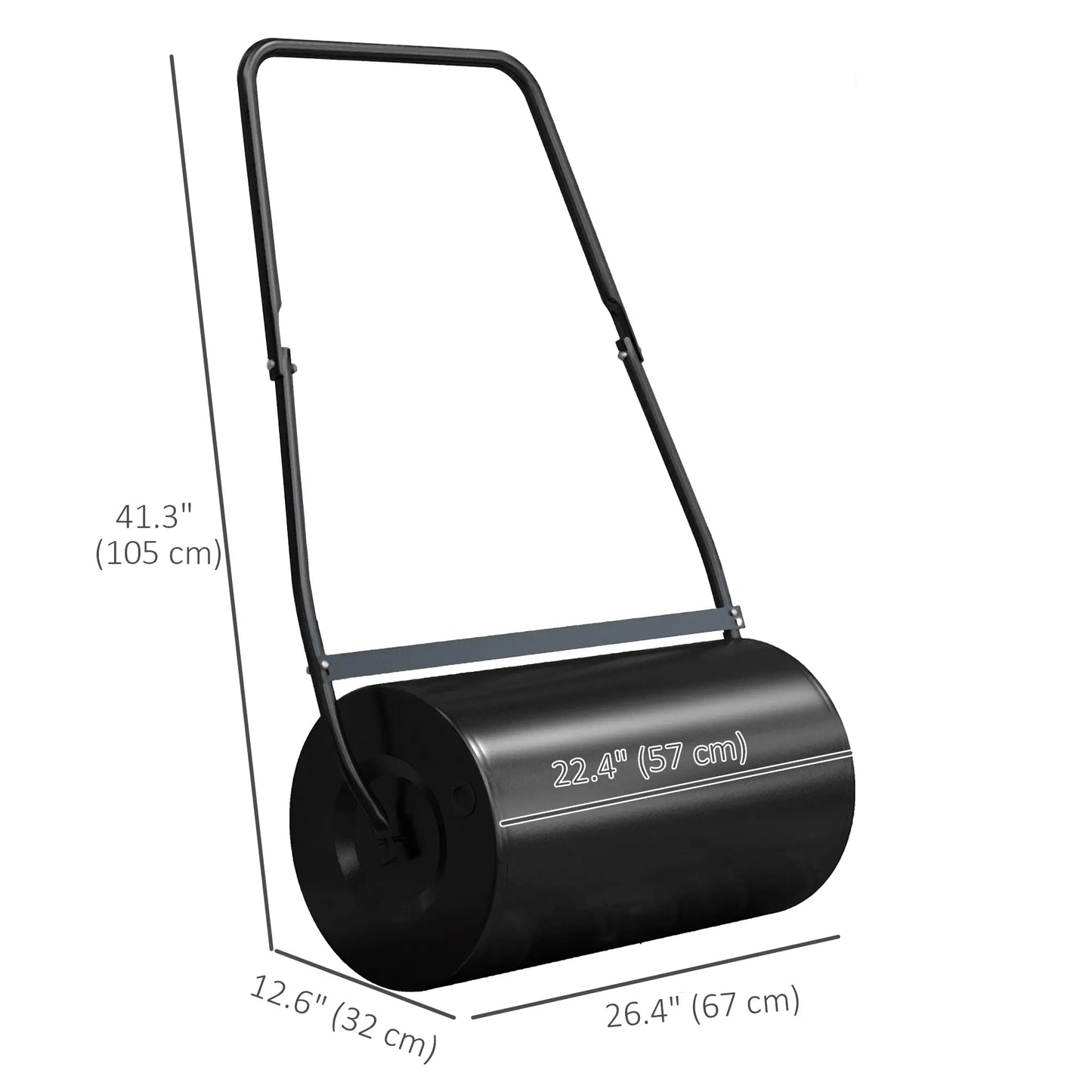 22 Heavy Duty Lawn Roller, 12 Gal Water/Sand, Black Lawn Rollers at Gallery Canada