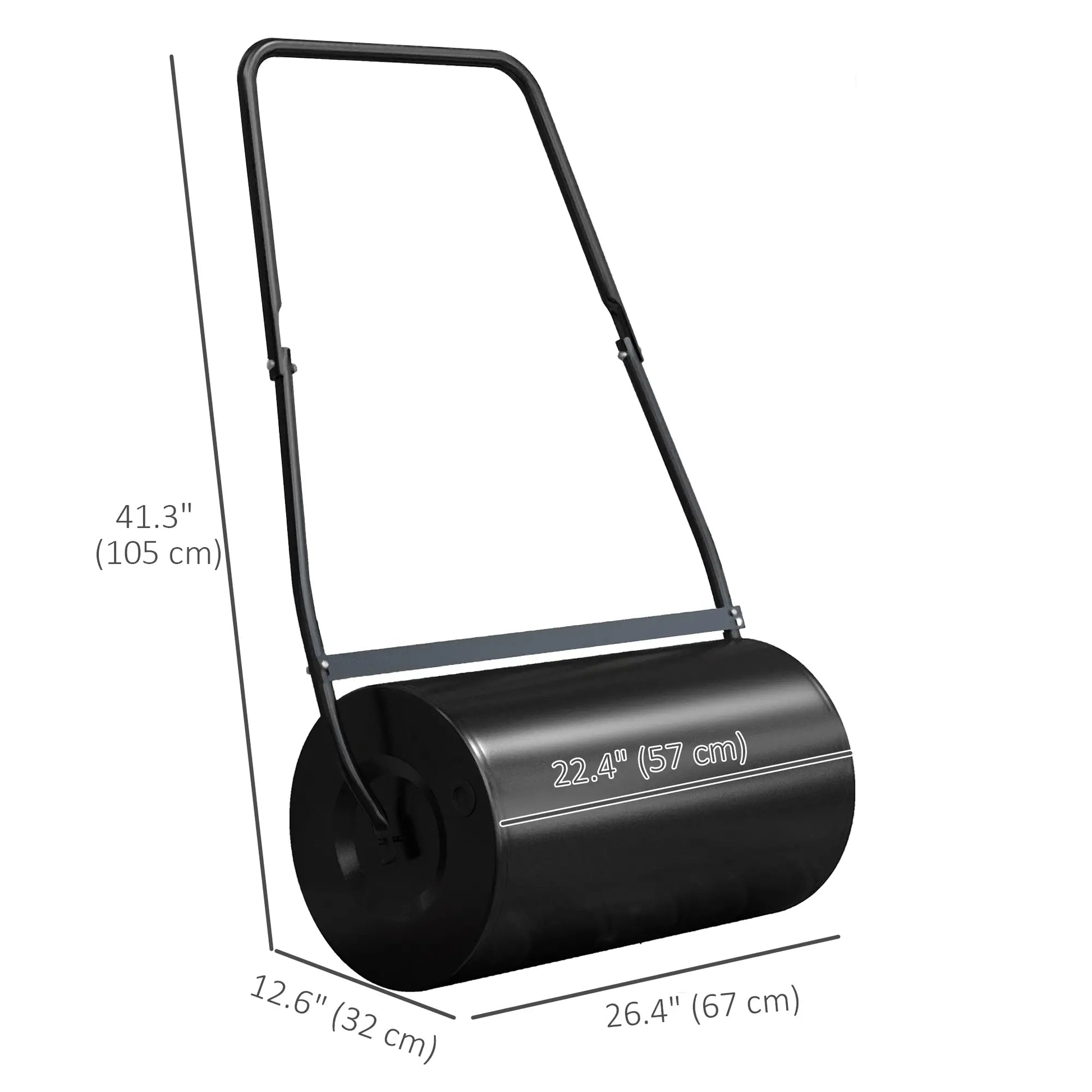 22 Heavy Duty Lawn Roller, 12 Gal Water/Sand, Black Lawn Rollers at Gallery Canada