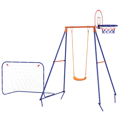 Kids Outdoor Swing, Basketball Hoop, Football Goal, 3-8 Years Gym Sets & Swings Multi Colour at Gallery Canada