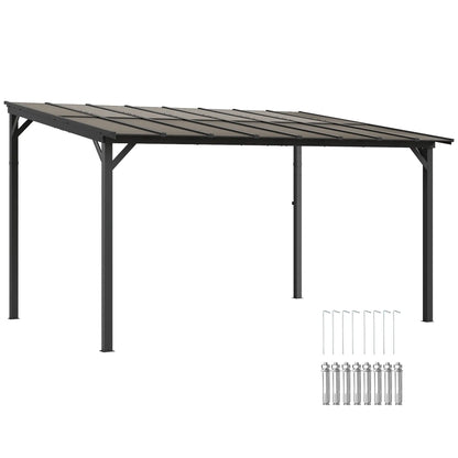 10' x 14' Hardtop Gazebo, Wall Mounted, Free Standing, UPF 50+, Waterproof Roof Pergolas at Gallery Canada