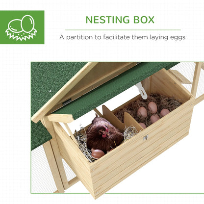Wooden Chicken Coop, Large Rabbit Hutch with Nesting Box, Run, Ramp Chicken Coops at Gallery Canada