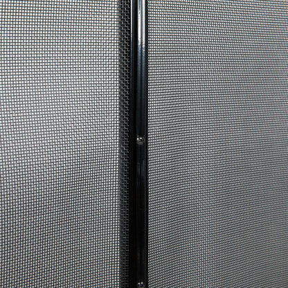 4 Panel Swimming Pool Fence, Aluminum Rustproof, 4' x 12', Black Garden Fences at Gallery Canada