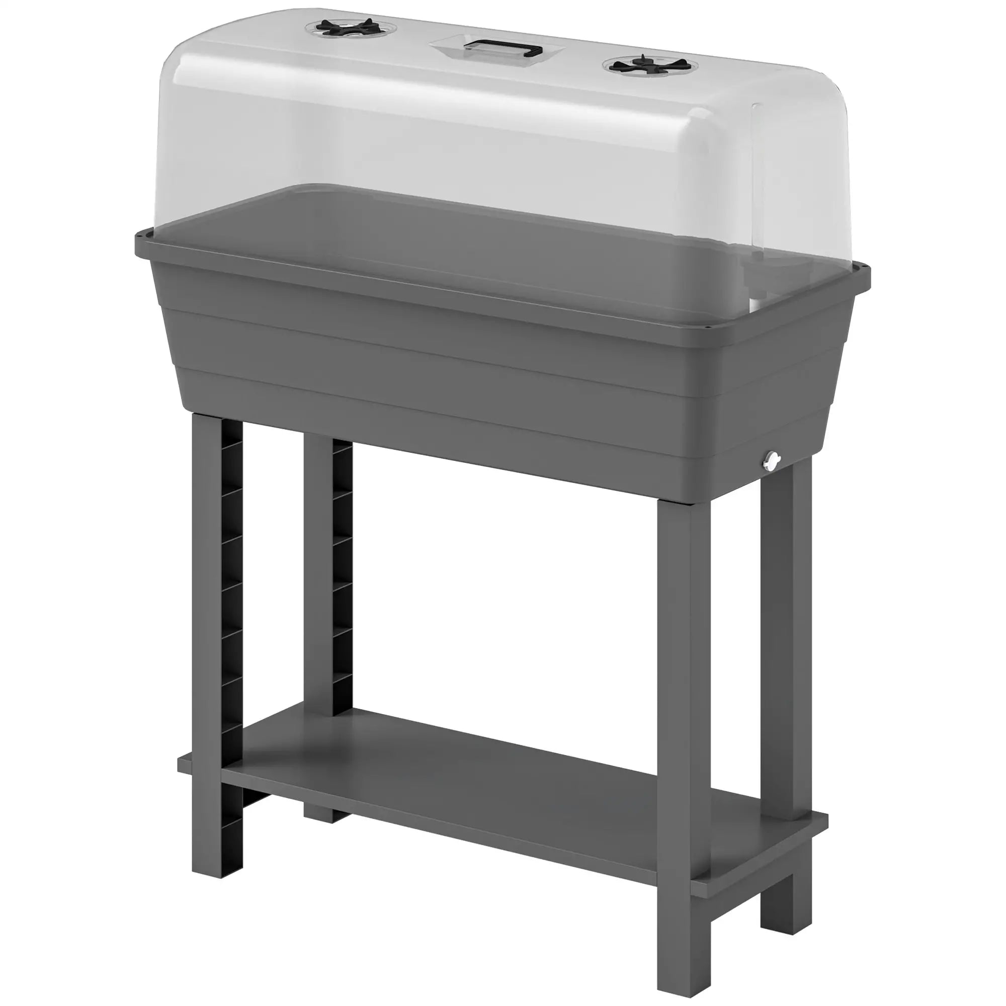 41L Self Watering Raised Garden Bed, Ventilation Lid, Dark Grey Raised Garden Beds at Gallery Canada