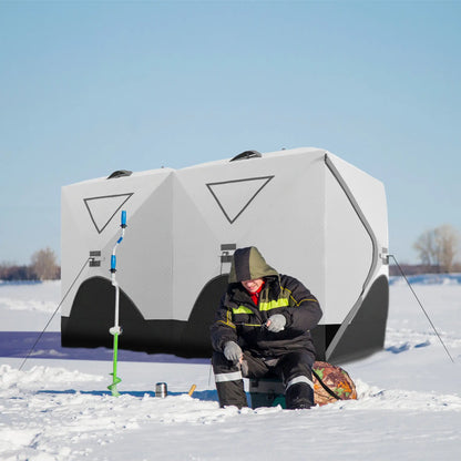 8-Person Ice Fishing Tent, Insulated, Ventilation Windows, Carry Bag, -22℉, Grey Ice Fishing Tents at Gallery Canada