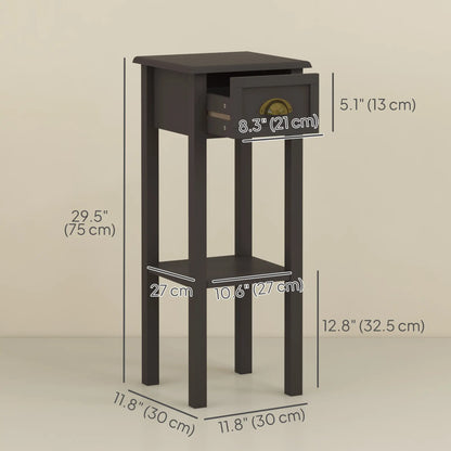 2-Tier Side Table with Drawer, Shelf, End Table for Living Room Side Tables at Gallery Canada