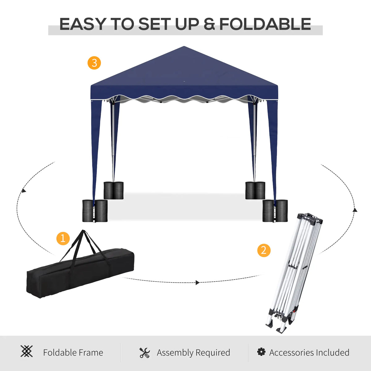 10' x 10' Pop Up Canopy Tent with Sand Bags, Blue Pop Up Canopies at Gallery Canada