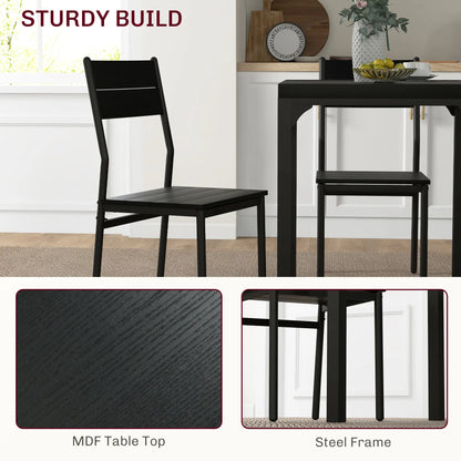 Dining Table Set for 2, 3 Piece Kitchen Table and Chairs, Black Dining Table Sets at Gallery Canada