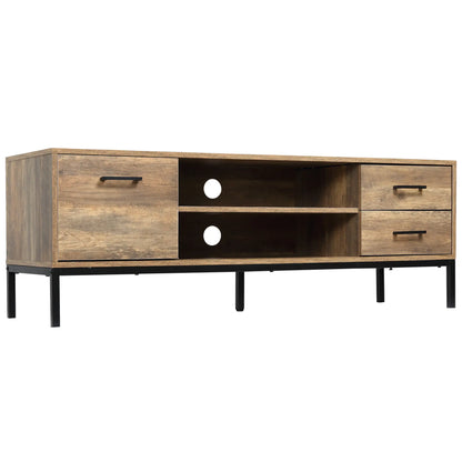 TV Stand for 50 Inches, Cabinet with Door, Storage, Drawers, Steel Legs TV Stands at Gallery Canada