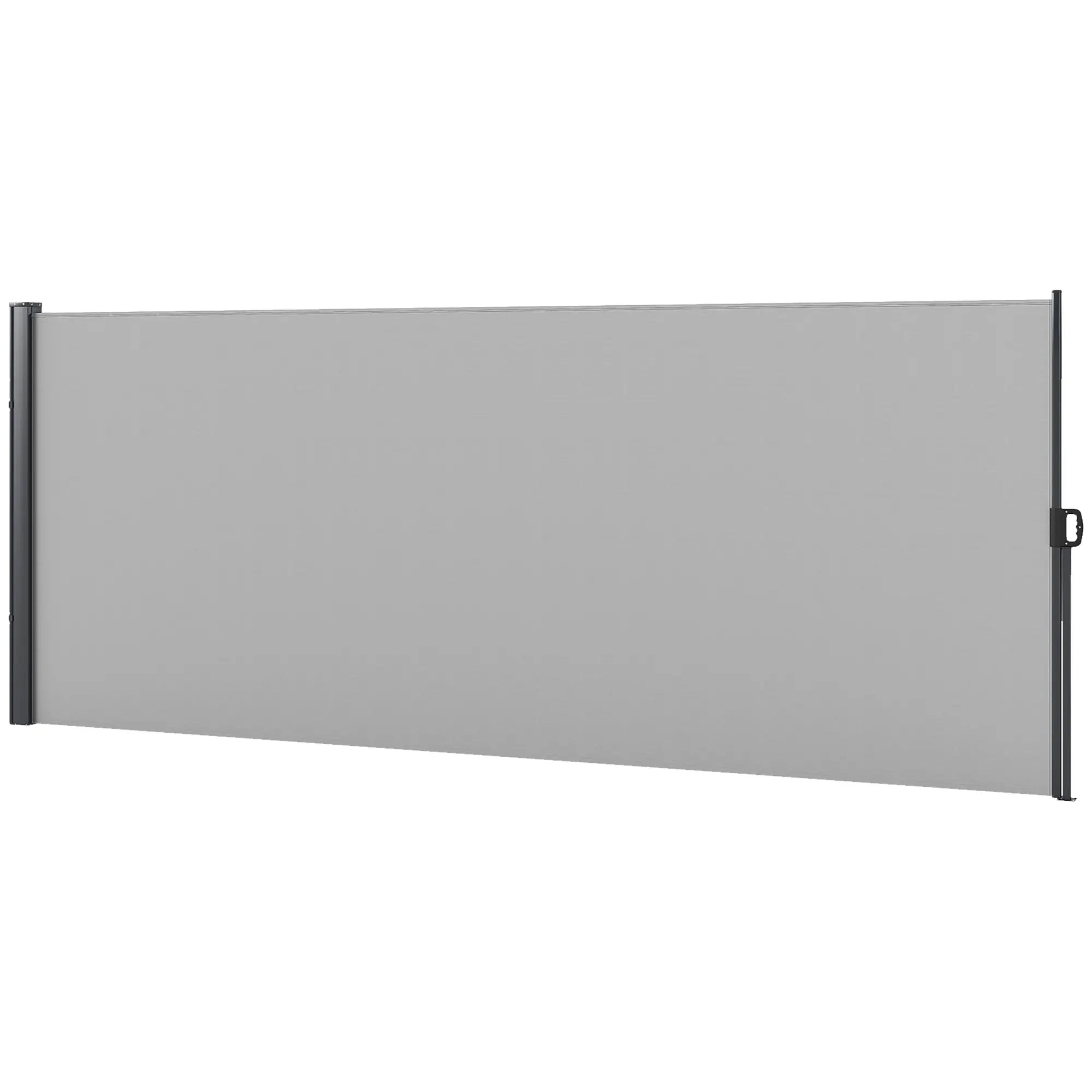 13' x 5' Retractable Side Awning, Outdoor Privacy Screen, Light Grey Retractable Side Awning Light Grey at Gallery Canada