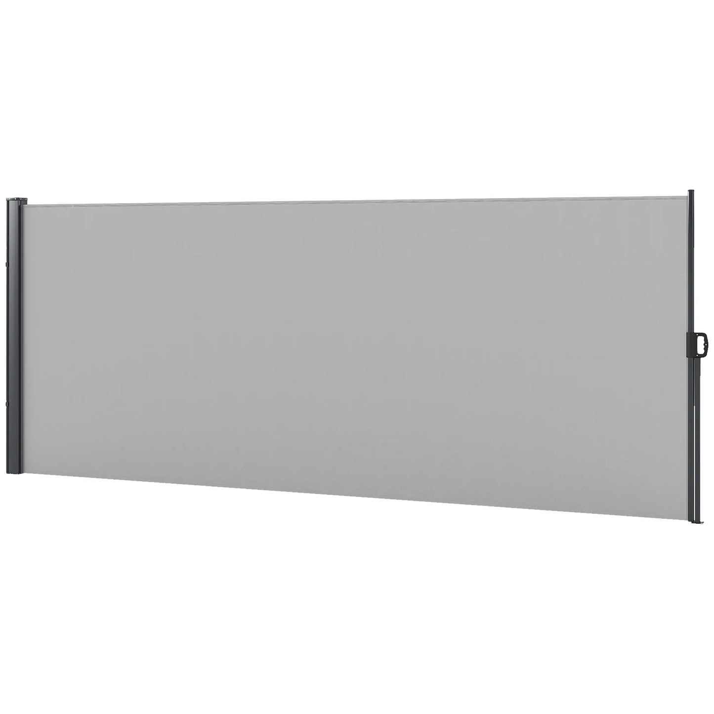 13' x 5' Retractable Side Awning, Outdoor Privacy Screen, Light Grey Retractable Side Awning Light Grey at Gallery Canada