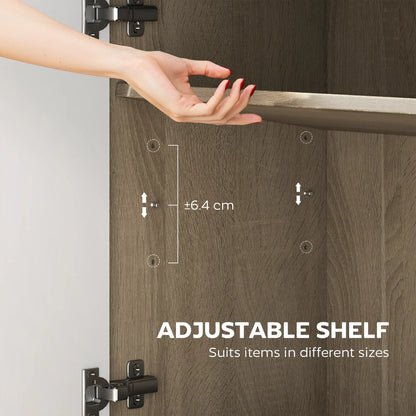 Modern Sideboard Buffet, Dining Room Cabinet, Adjustable Shelves, 3 Doors, Grey Storage Cabinets at Gallery Canada