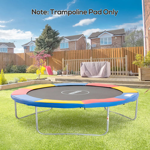10ft Trampoline Replacement Safety Pad, Waterproof Spring Cover, Multicoloured