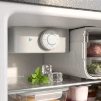 Réfrigérateur mini 2,6 pieds cubes, réfrigérateur compact à porte unique, argent