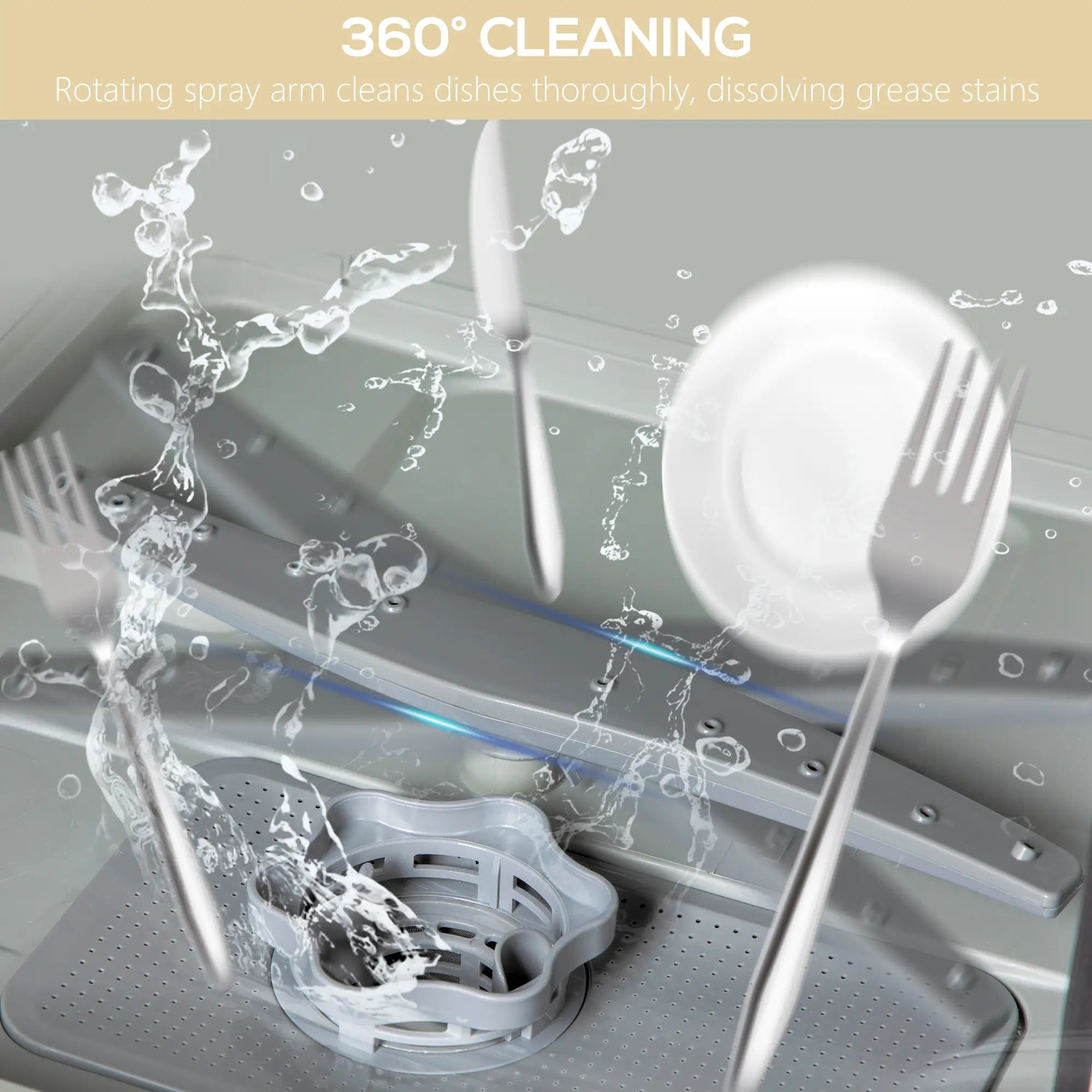 Portable Counter Dishwasher, 4 Place Settings, 5 Programs, Air-Dry, 6L Tank Small Kitchen Appliances at Gallery Canada
