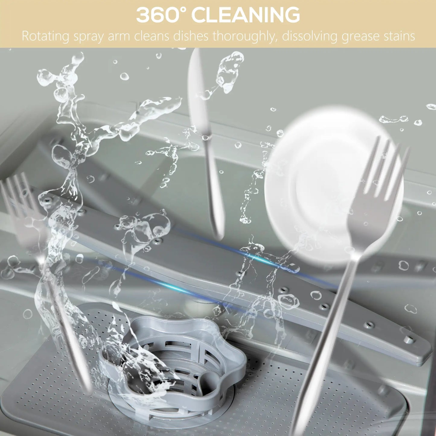 Portable Counter Dishwasher, 4 Place Settings, 5 Programs, Air-Dry, 6L Tank Small Kitchen Appliances at Gallery Canada