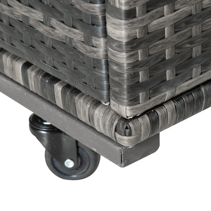 Outdoor Wicker Pool Storage Organizer, Gray Patio Storage Boxes at Gallery Canada