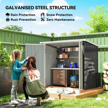 5' x 3' Metal Garden Storage Shed, Tool House, Double Doors Sheds at Gallery Canada