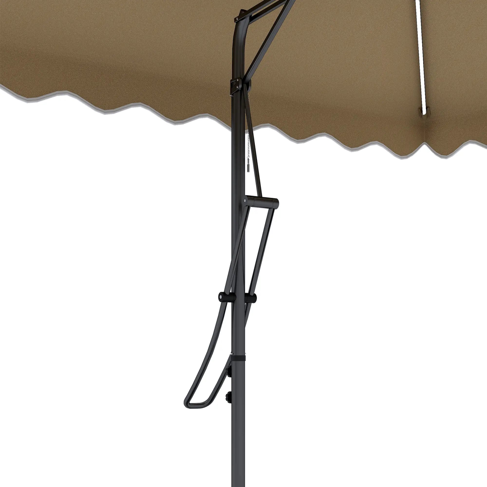 8' x 8' Square Patio Umbrella, Solar LED Lights, Khaki Cantilever Umbrellas at Gallery Canada