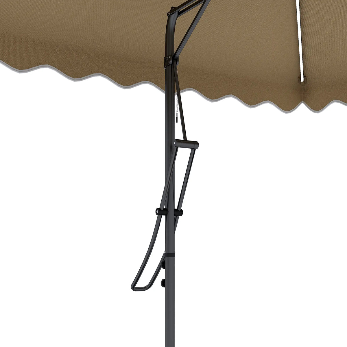 8' x 8' Square Patio Umbrella, Solar LED Lights, Khaki Cantilever Umbrellas at Gallery Canada