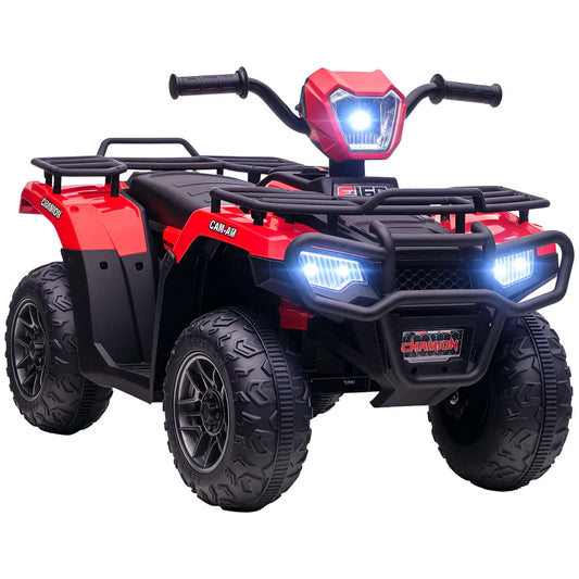 12V Kids ATV Quad, 4 Wheeler, Ages 37-60 Months, Red Electric Toy Cars Black, Red at Gallery Canada