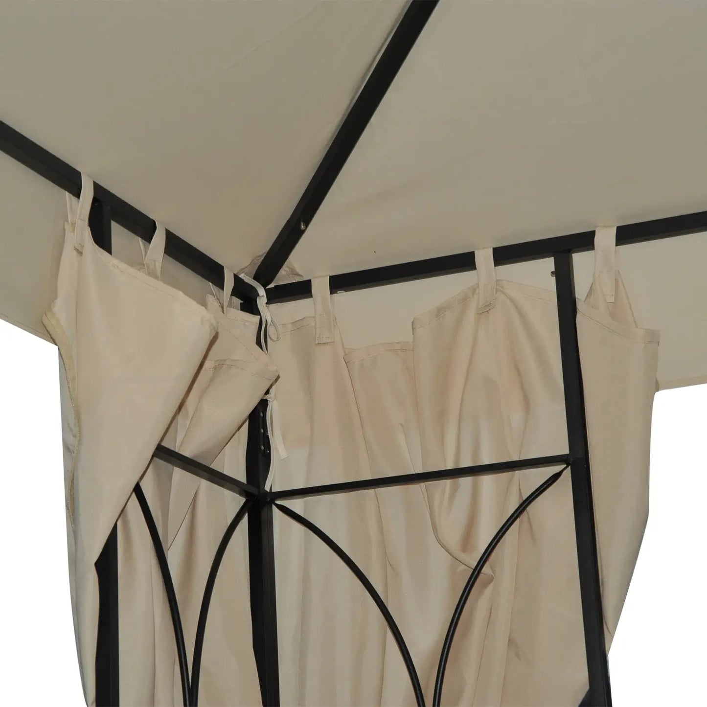 10' x 10' Patio Gazebo, Canopy Shelter with Double-Tier Roof, Cream White Gazebos at Gallery Canada