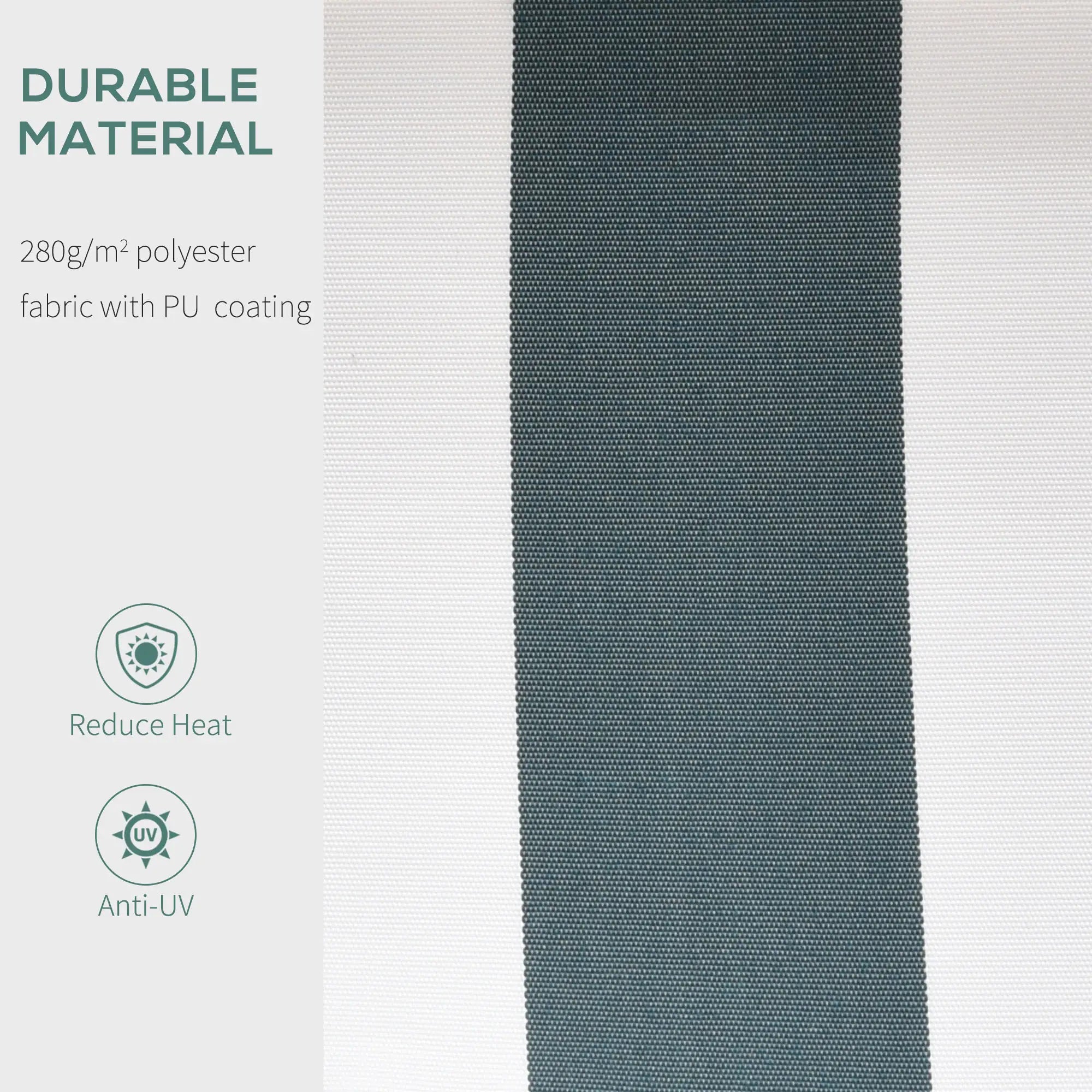 Retractable Patio Awning 8x7 ft, Water Resistant UV Aluminum Frame Deck Awnings at Gallery Canada