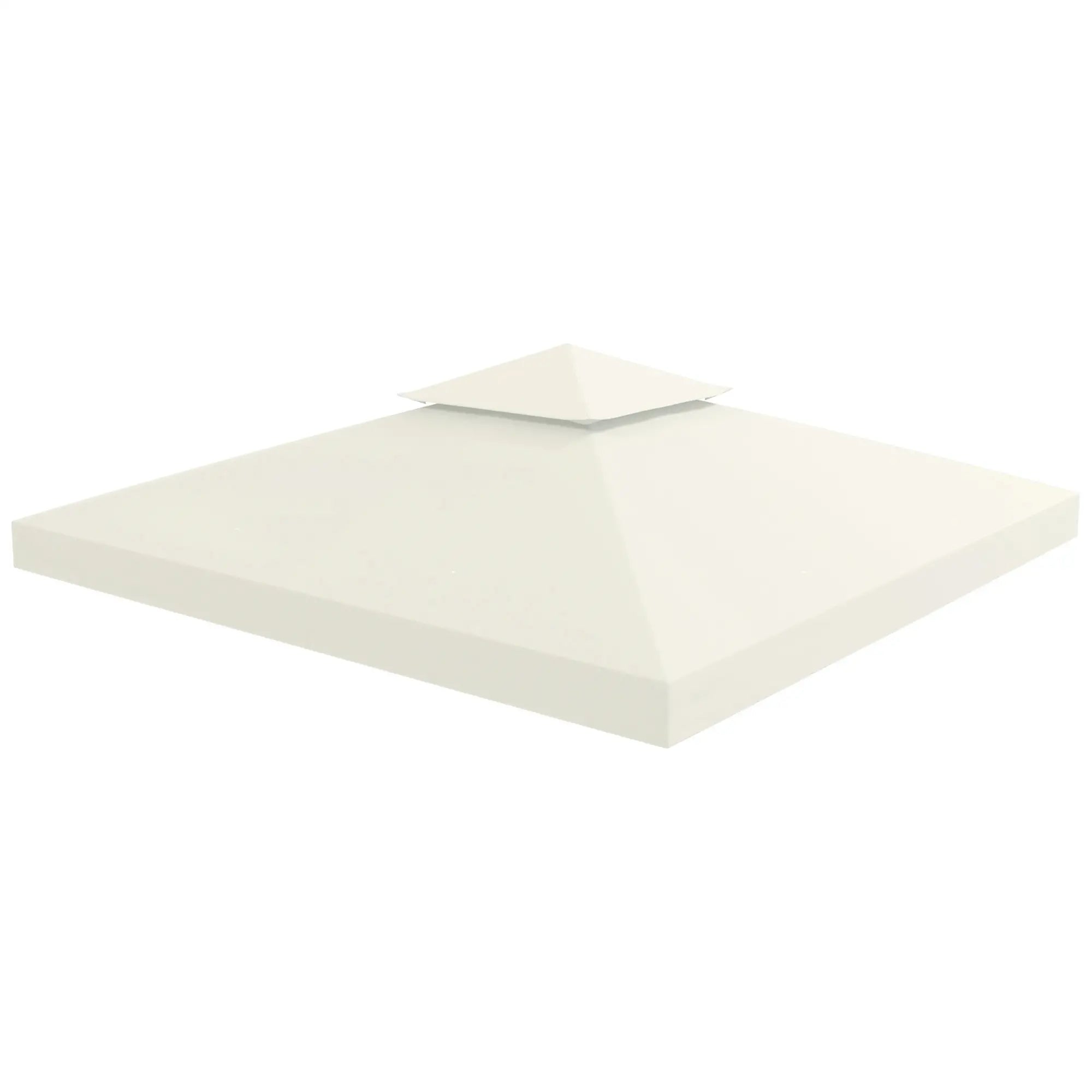 10' x 10' Square 2-Tier Gazebo Canopy, Cream White Gazebo Canopy Replacement at Gallery Canada