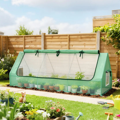 Portable Mini Greenhouse, Mesh Windows, 94.5" x 35.4" x 35.4", Green Mini Greenhouses at Gallery Canada