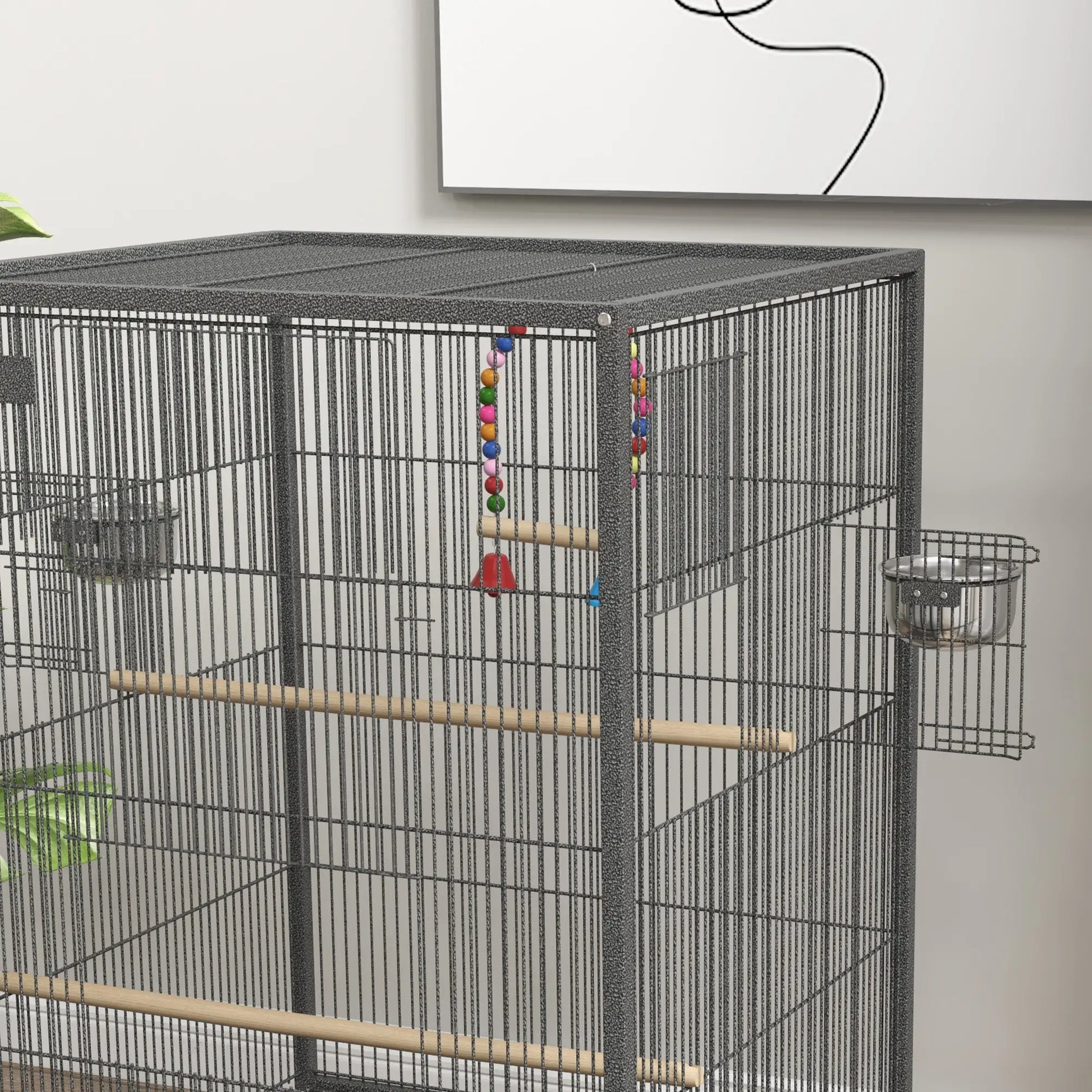29" Bird Cage for Parrots, Lovebirds, Budgies, Finches, Flight Cage, Grey Bird Cages at Gallery Canada