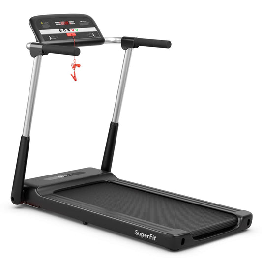 2.25 HP Foldable Treadmill, APP Control, LED Display, Black